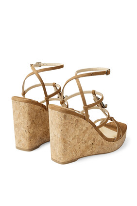 JC Wedge Leather Sandals
